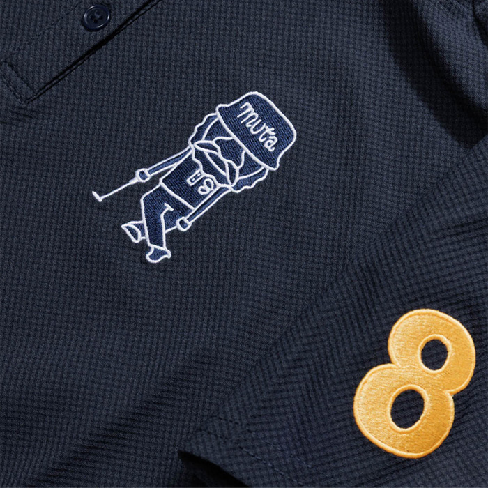 muta MARINE(ムータマリン) ブリスターニットジャガード ポロシャツ