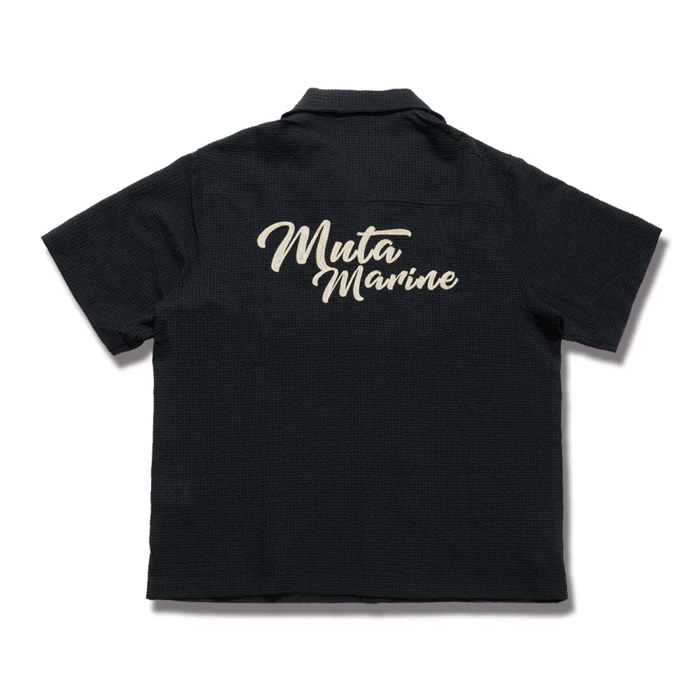 muta MARINE(ムータマリン) シアサッカー オープンカラーシャツ MMBG