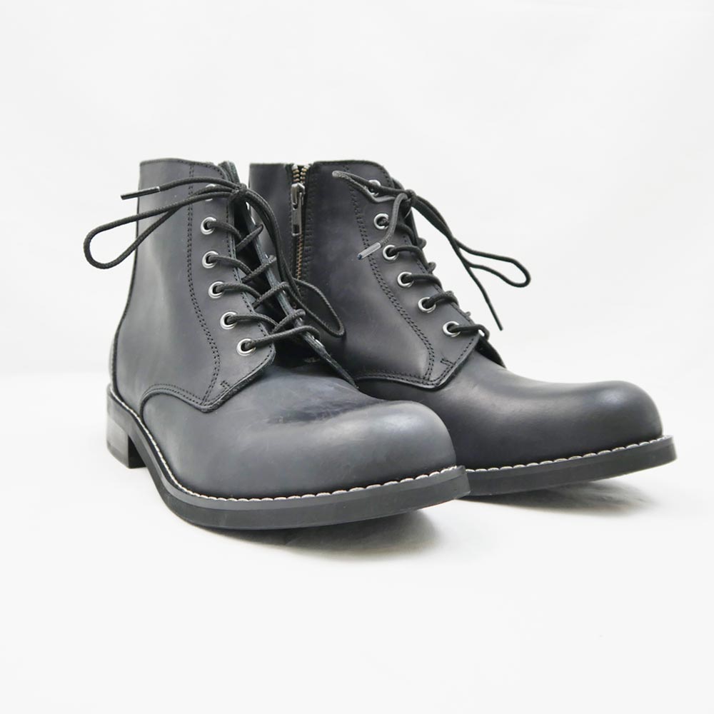 60%OFF スタンドワークス STM-0102 カウレザーサイドジップブーツ ブラック メンズ 紳士靴 牛革 ダービーシューズ