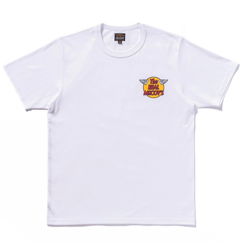 ザ リアルマッコイズ MC24004 THE REAL McCOY'S LOGO TEE S/S ホワイト / 010 メンズ ロゴ プリント Tシャツ