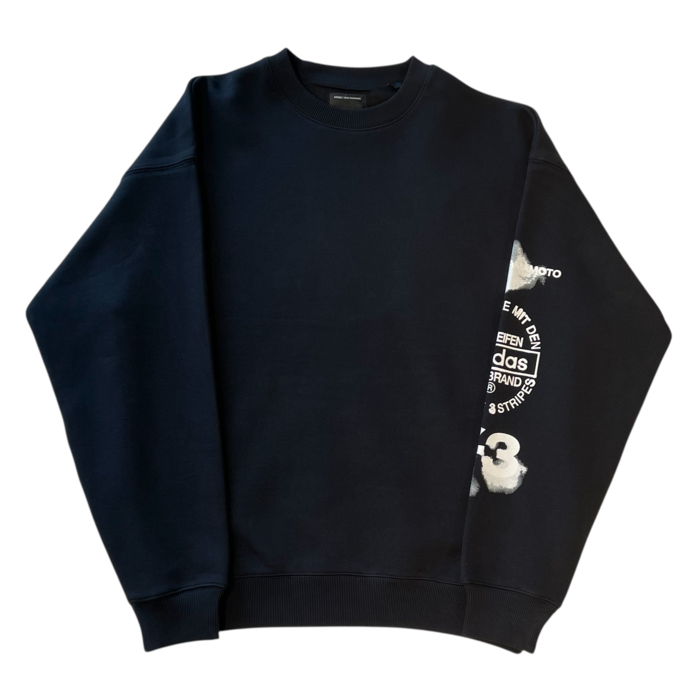 Y-3 JX4749-APPA25 GRAPHIC CREW SWEAT ワイスリー スウェット ブラック プルオーバー ユニセックス