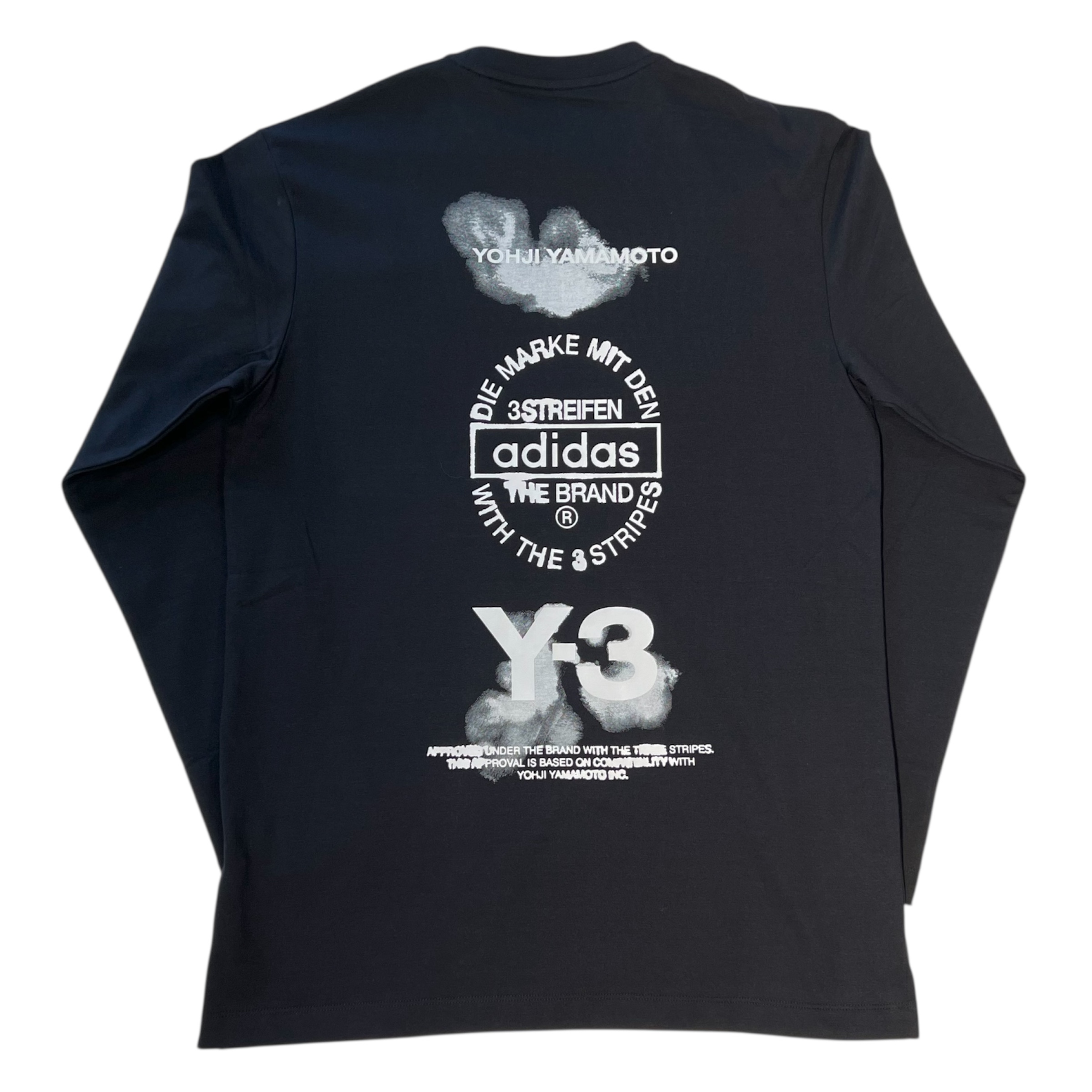 Y-3 JX4747-APPA25 GRAPHIC LONG SLEEVE TEE ワイスリー ロンT ブラック プルオーバー ユニセックス