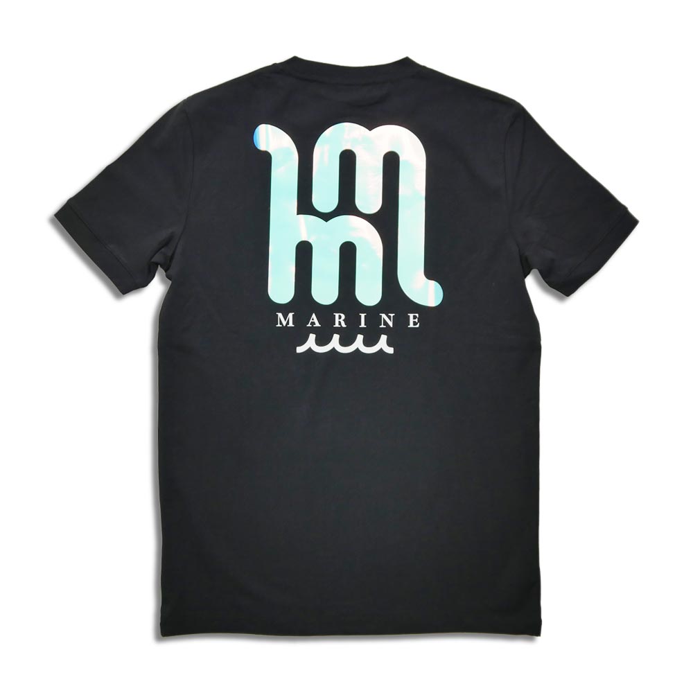 ムータマリン MMAX-434456 GROW MM ロゴTシャツ ブラック ユニセックス プリント Tシャツ バックプリント