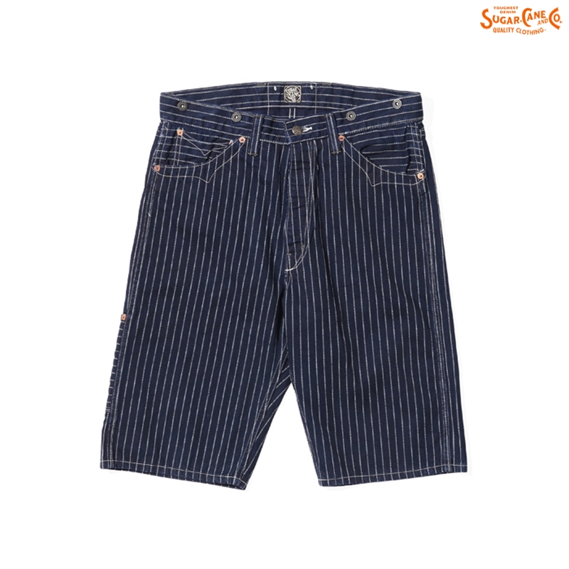 FICTION ROMANCE 9oz. WABASH STRIPE ZIP FLY SHORTS
