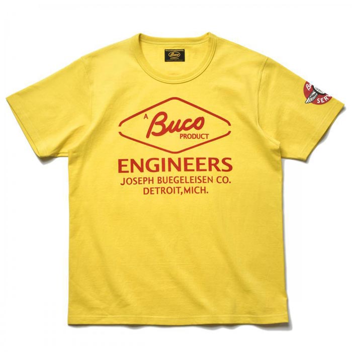 ブコ BC23003 BUCO TEE / ENGINEER CANARY メンズ プリント Tシャツ バックプリント
