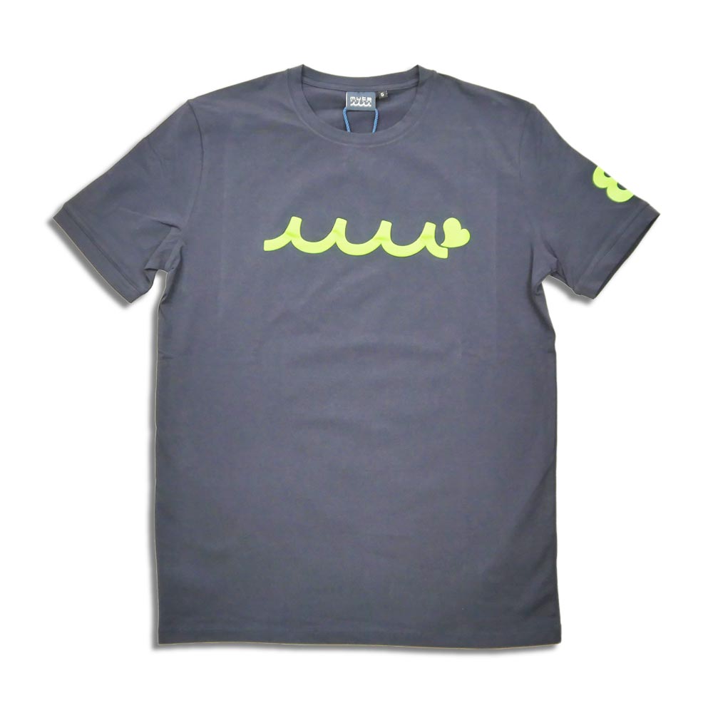 ムータマリン MMAX-434463 EARLY WAVE NEON Tシャツ ネイビー グリーン ユニセックス ロゴ 発泡プリント
