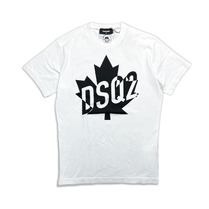 DSQUARED2(ディースクエアード)DSQ2 Big Leaf T-Shirt WHITE S74GD0786