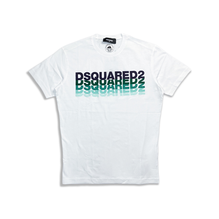 DSQUARED2(ディースクエアード)Ombre Logo T-Shirt WHITE S74GD0814