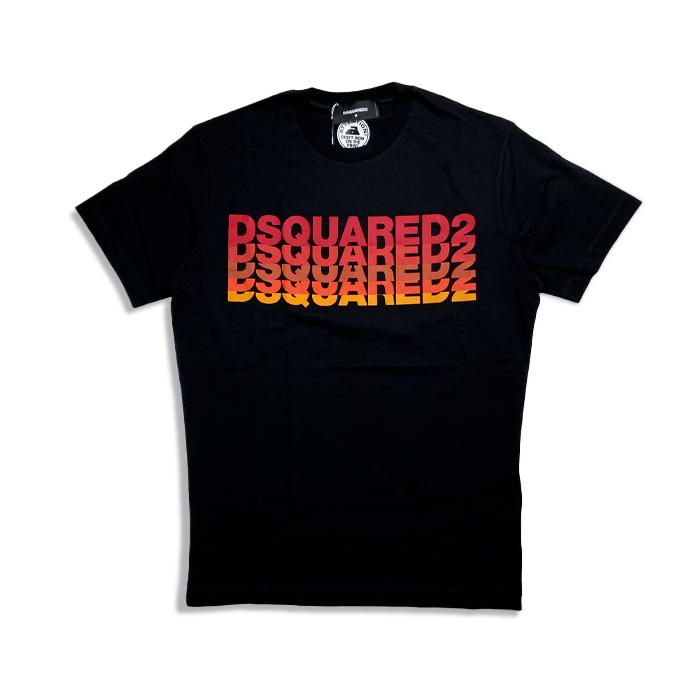 DSQUARED2(ディースクエアード)Ombre Logo T-Shirt BLACK S74GD0814