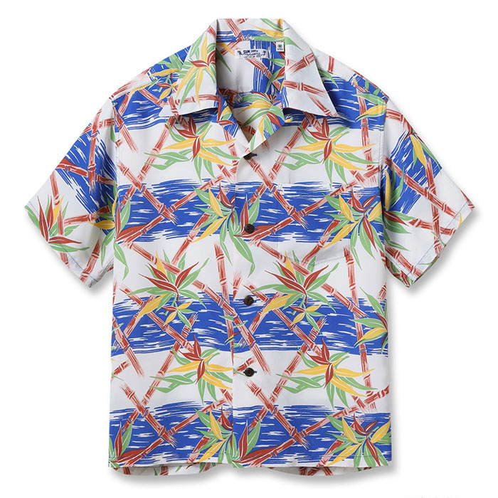 SUN SURF(サンサーフ)Lot No. SS39625 / RAYON HAWAIIAN SHIRT “BAMBOO GRASSLANDS”:125) BLUE