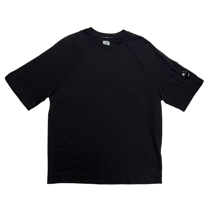 C.P. COMPANY(シーピーカンパニー) 20CMSS034A LIGHT FLEECE SHORT SLEEVE SS Tシャツ BLACK