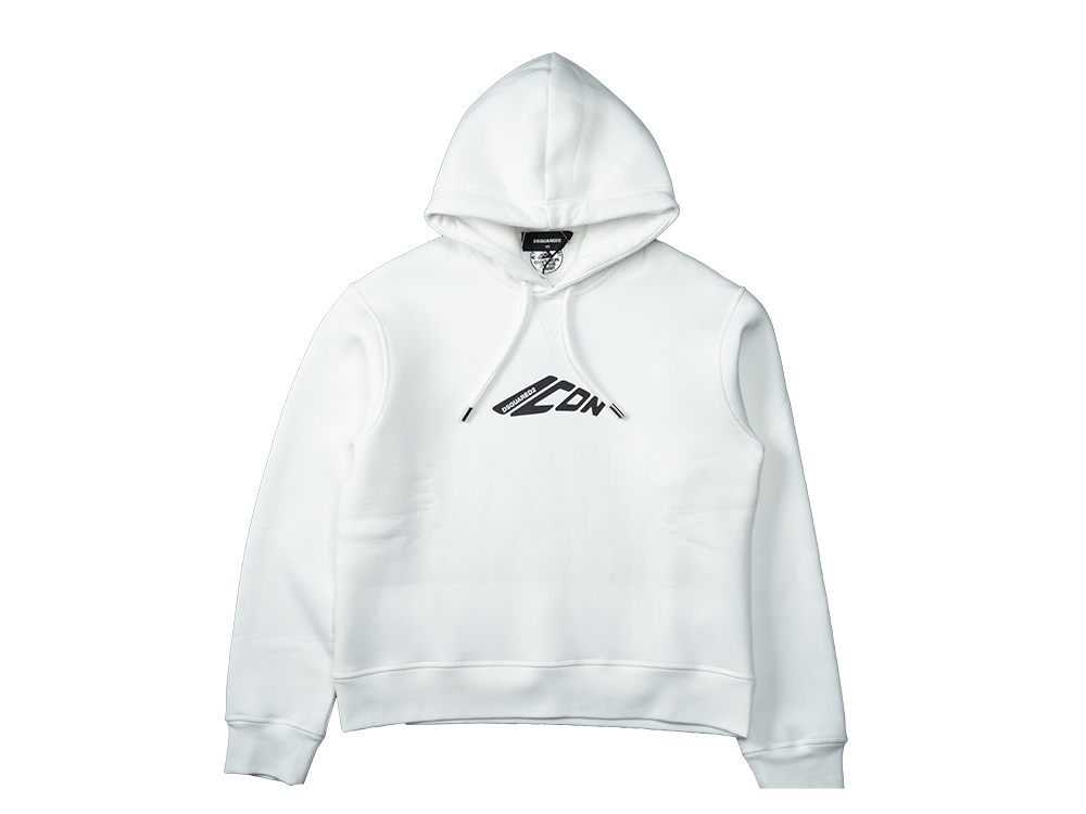 DSQUARED2 S79GU0137 ICON NEW GENERATION プルオーバーパーカー フーディ アイコン ホワイト D2
