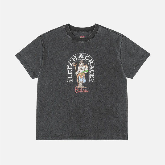EVISU(エヴィス) 2EAEJM5TS6024RXCT アメリカン「恵比寿」プリント リラックスフィット Tシャツ ブラック