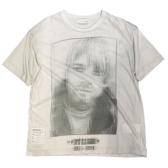 TOLQ(トルク)Trompe l'oeil Schletter T-shirts (S/S) (S/S)26-2504:White