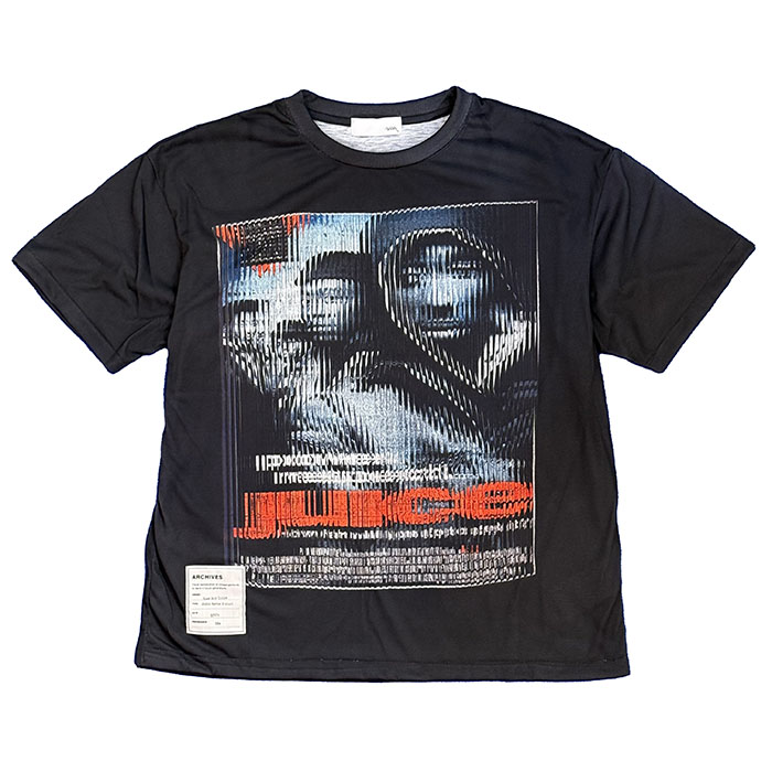 TOLQ(トルク)Trompe l'oeil Schletter T-shirts (S/S) (S/S)26-2507:Black