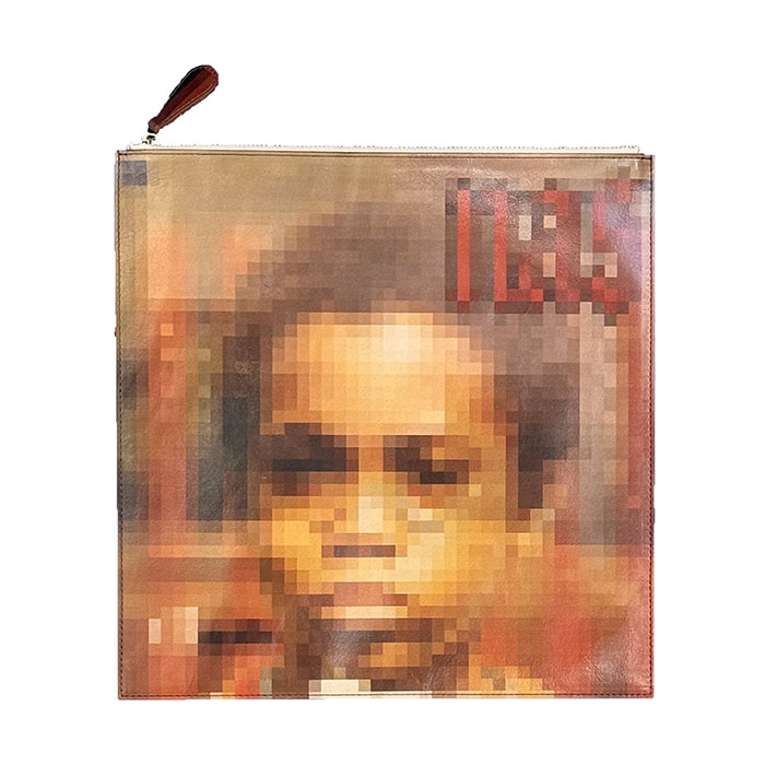 TOLQ(トルク)Trompe l'oeil Record Jacket Clutch Bag26-2510:Brown