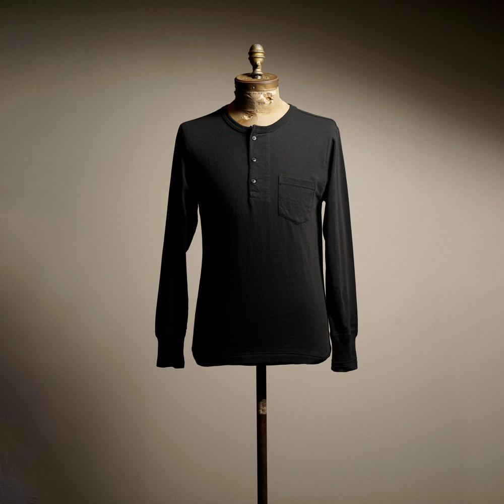 GLADHAND - 26 / STANDARD HENRY POCKET L/S T-SHIRTS:BLACK