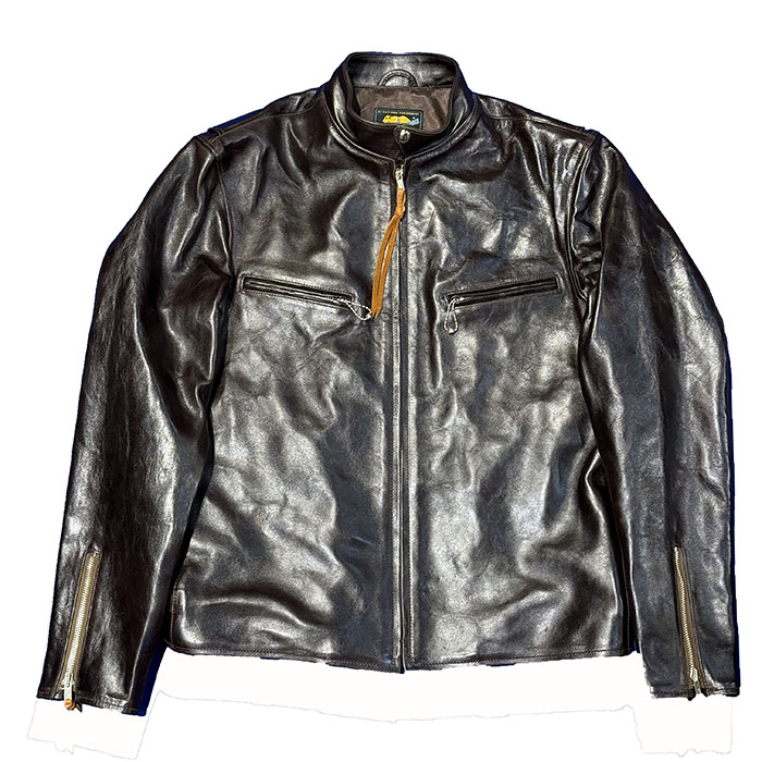 Rainbow Country(レインボーカントリー)HorsehideStand Collar Riders Jacket “Speedster” Seal Brown【RCL-10029】