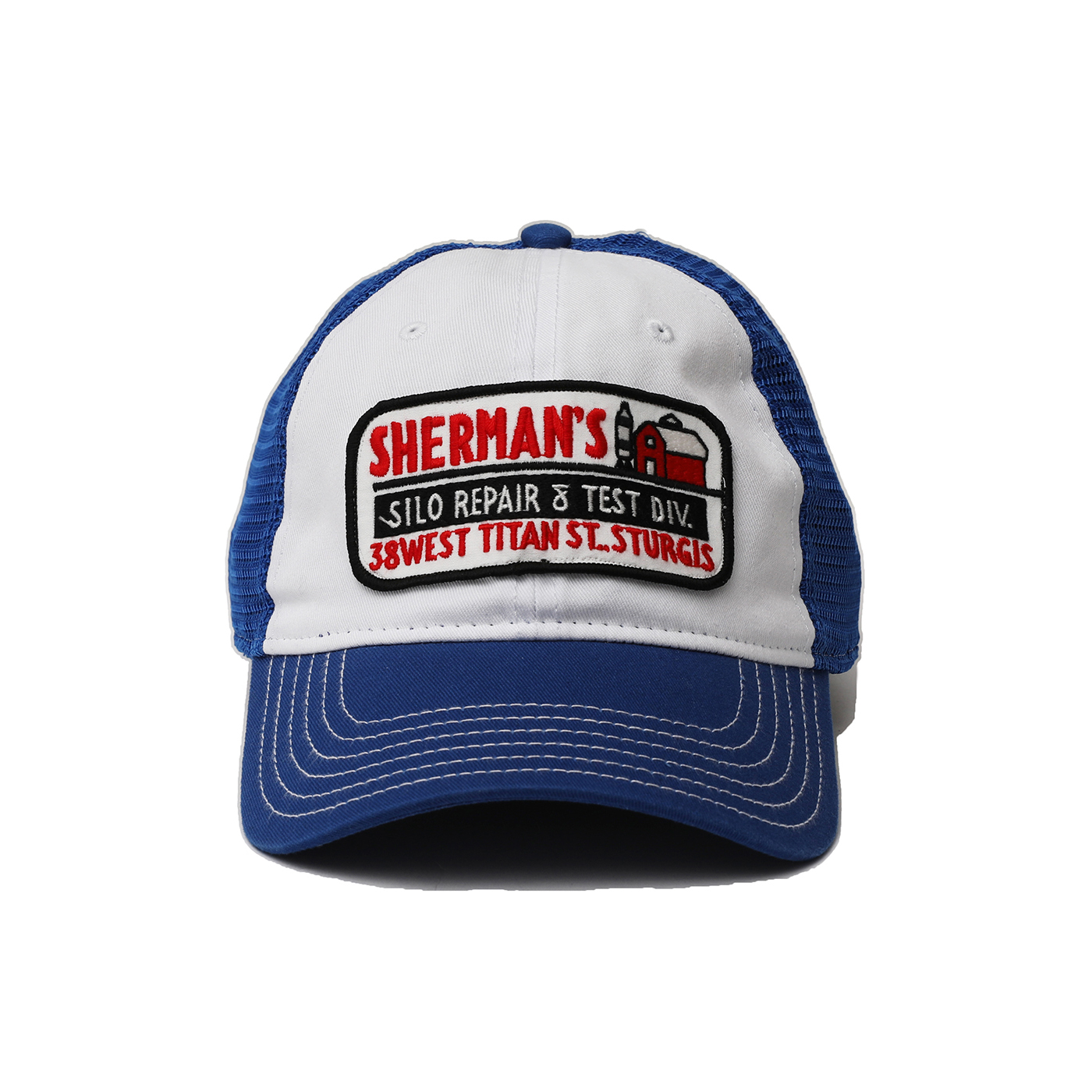 Badlands Mesh Cap " Sherman's Silo Repair":Ryl/Wht/Ryl