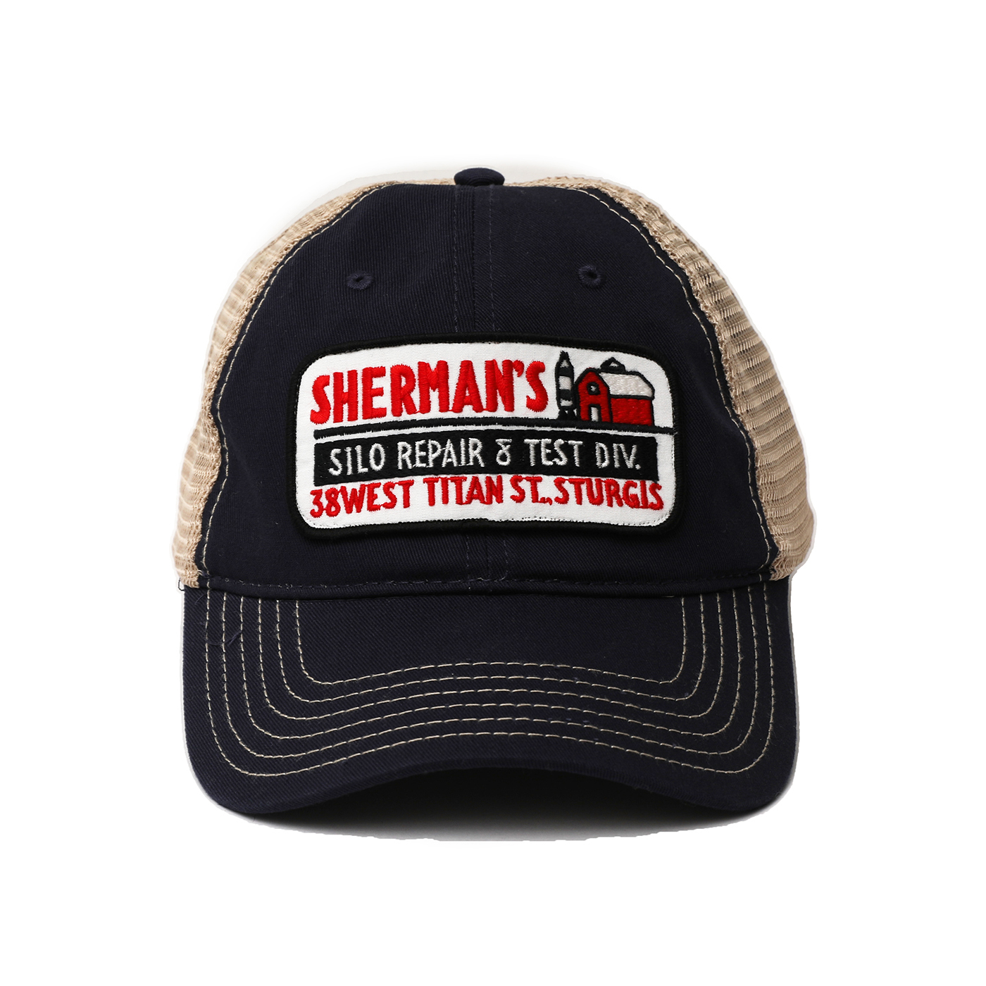 Badlands Mesh Cap " Sherman's Silo Repair":Nvy/Nvy/Kha