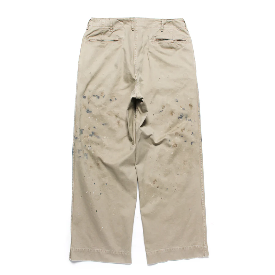 バウワウ BW241-M4CTM M41 CHINO TROUSERS (Metal button) KHAKI AGEING メンズ チノパン メタルボタン