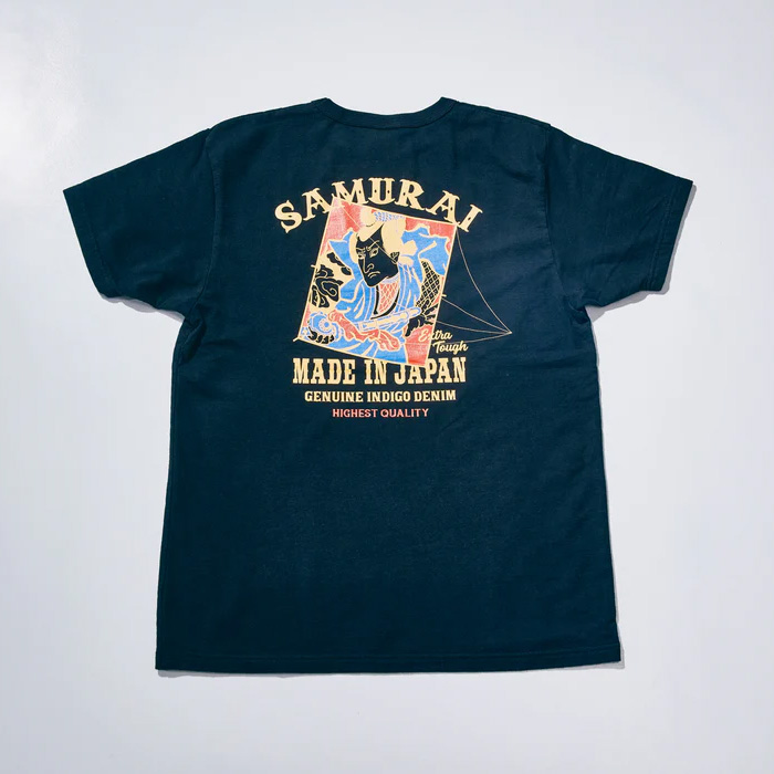 SAMURAI JEANS(サムライジーンズ) SJST26-105 リペンインレイ吊編Tシャツ BLACK
