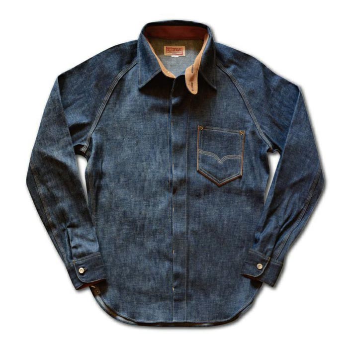 デラックスウエア 7640 40s DENIM SHIRT デニムシャツ メンズ 10.5oz 長袖 ワンウォッシュ