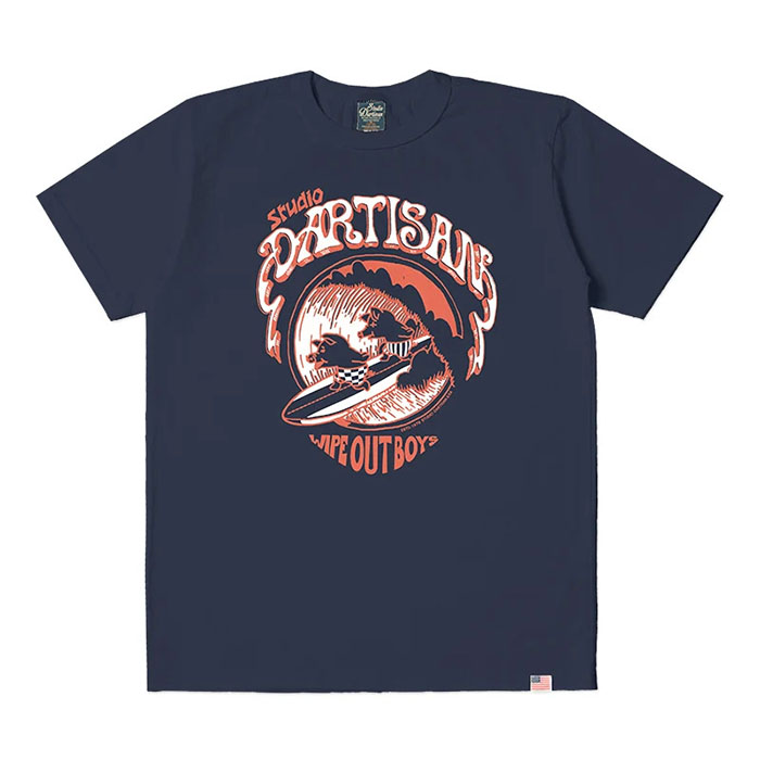 STUDIO_D'ARTISAN(ステュディオダルチザン) USAコットンピグメントダイTシャツ【8168B】:ネイビー
