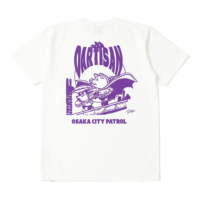 STUDIO_D'ARTISAN(ステュディオダルチザン)USAコットンプリントTシャツ【8180B】:ホワイト
