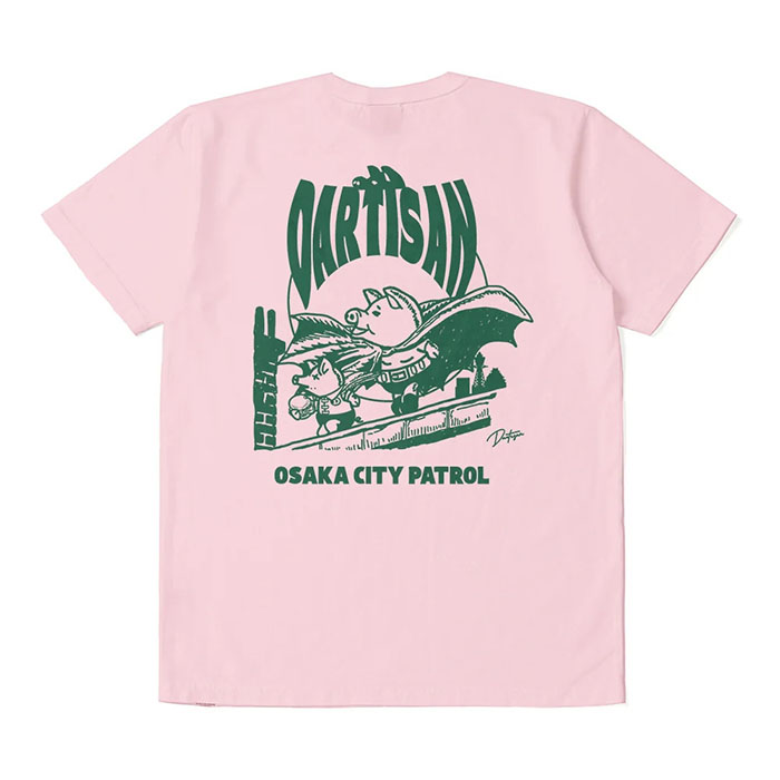STUDIO_D'ARTISAN(ステュディオダルチザン)USAコットンプリントTシャツ【8180B】:ピンク