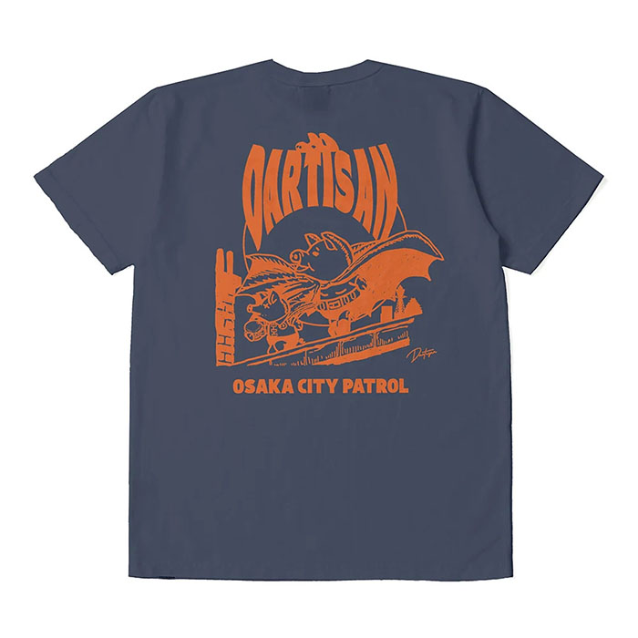 STUDIO_D'ARTISAN(ステュディオダルチザン)USAコットンプリントTシャツ【8180B】:ネイビー