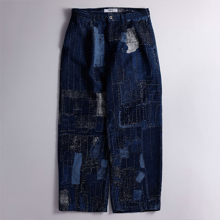 FDMTL(ファンダメンタル)BORO JACQUARD WIDE PANTS RINSE FA26PN40JR