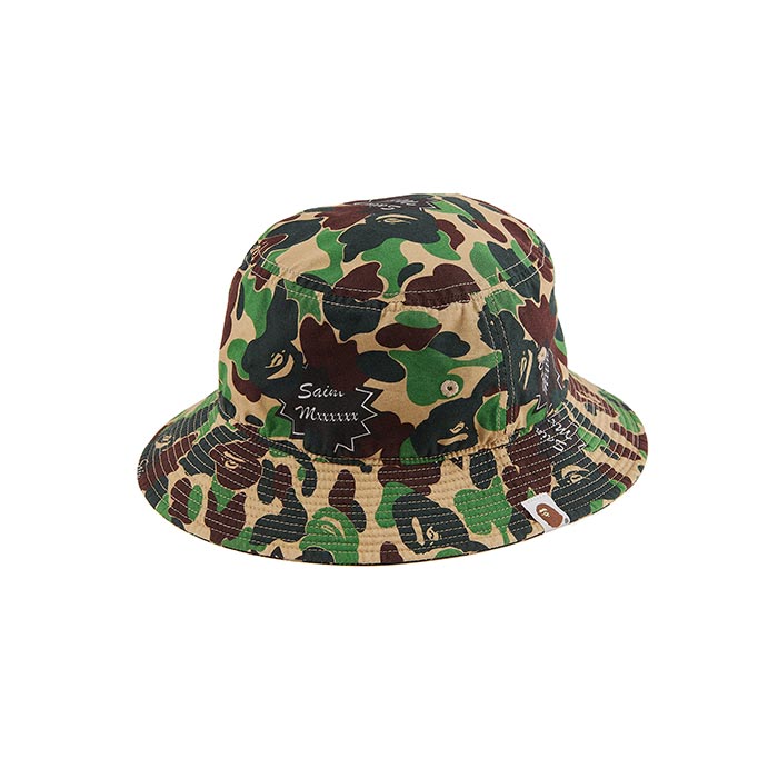 SAINT Mxxxxxx(セントマイケル)×A BATHING APE(アベイシングエイプ) SM-YS8-0000-C31 / AP_BUCKET HAT / ST APE / CAM