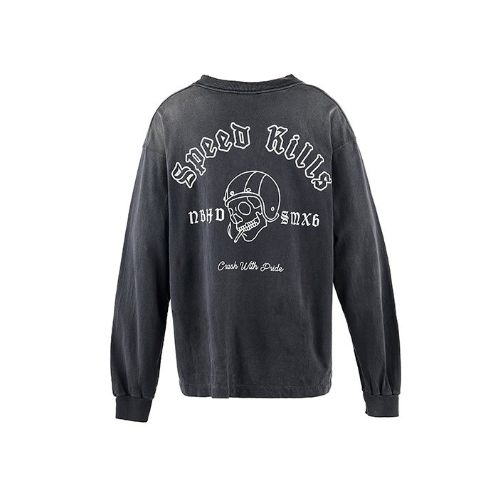SAINT Mxxxxxx(セントマイケル)×NEIGHBORHOOD(ネイバーフッド) SM-HR8-0000-C72 / STHD . LS TEE SPEED KILLS / BLACK