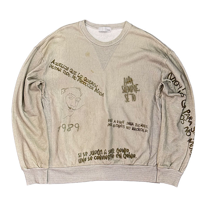 TOLQ(トルク)Printed Sweat Shirt 26-2205:Gray