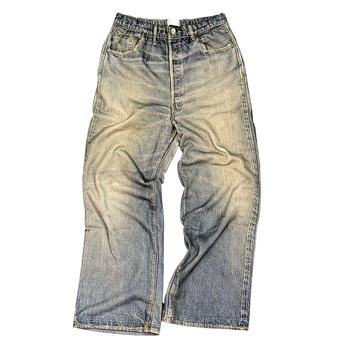 TOLQ(トルク)Trompe l'oeil Denim Sweat Pants26-2509:Blue