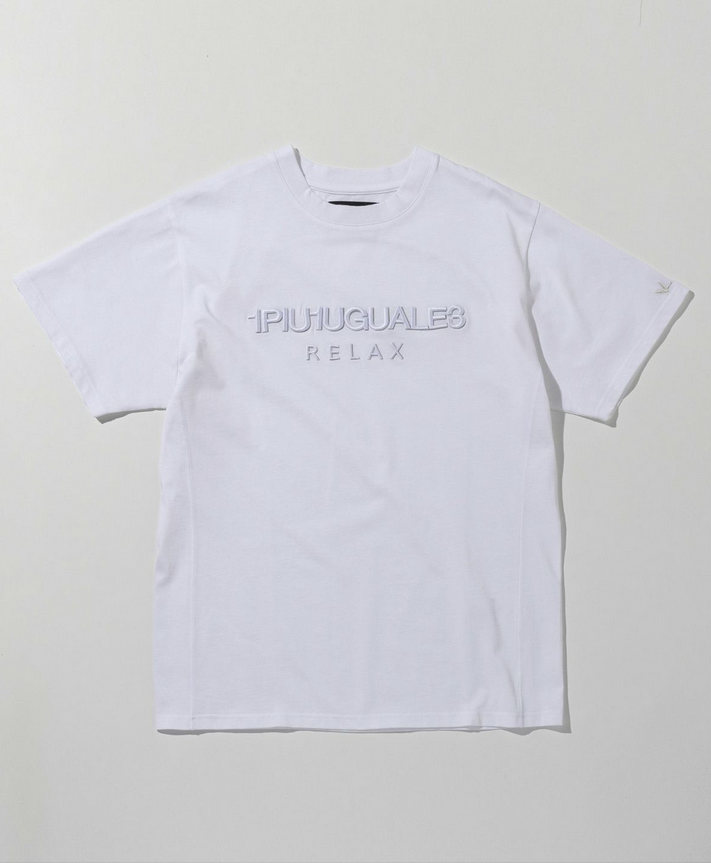1PIU1UGUALE3 RELAX(ウノピゥウノウグァーレトレ リラックス) スウィッチングロゴ半袖Tシャツ UST-25131 ホワイト