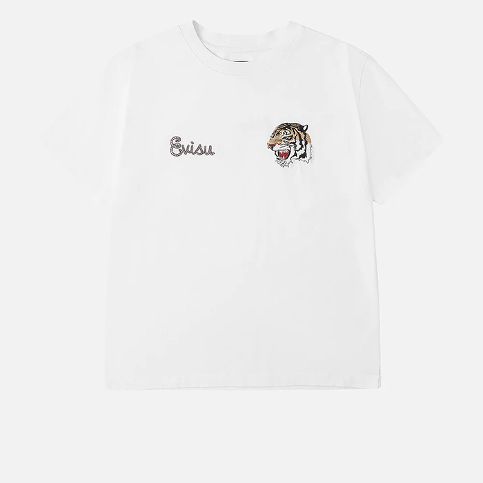EVISUアーカイブプリント リラックスフィット Tシャツ:ホワイト