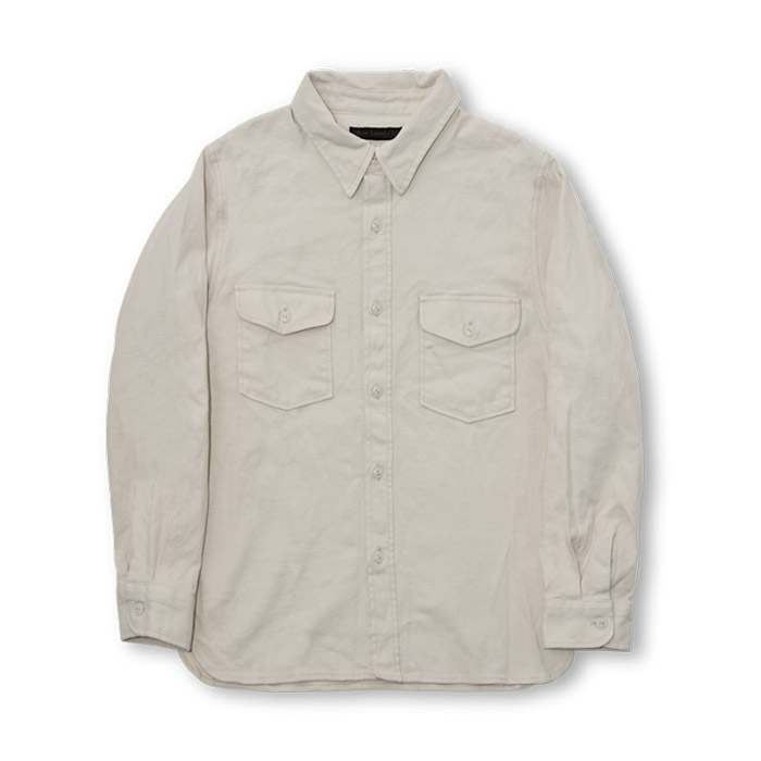 フルカウント 4079-1 Cotton Wool CPO Shirts シャンブレーシャツ Ecru メンズ
