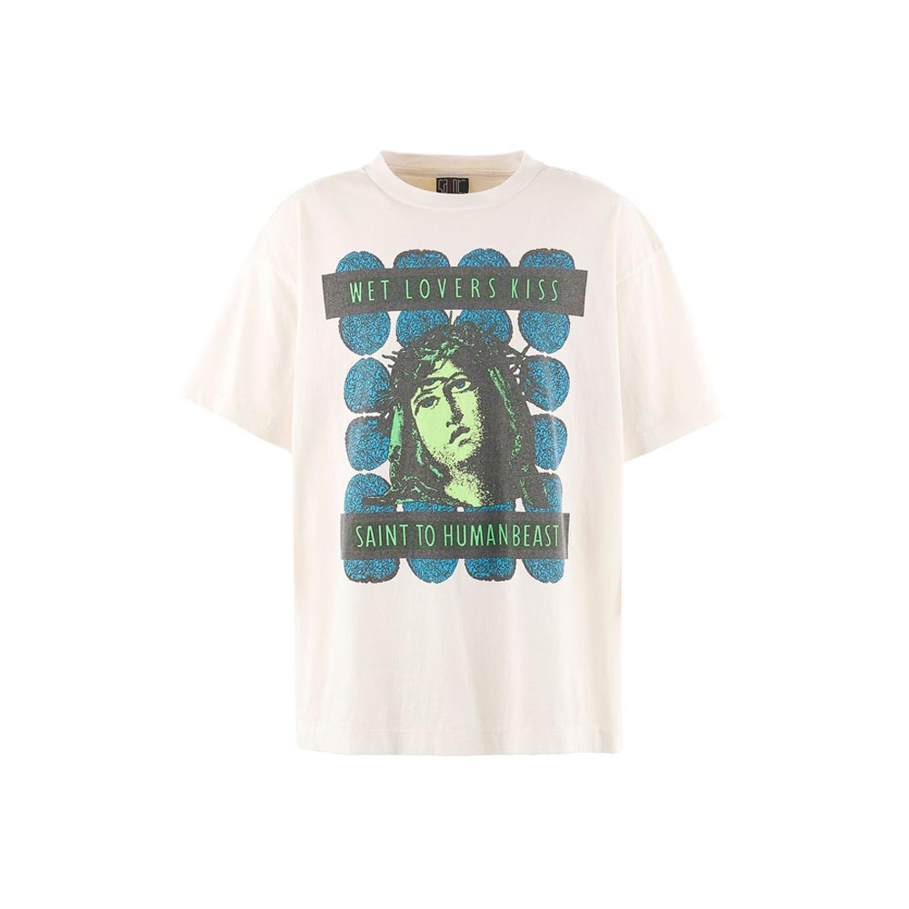 セントマイケル SM-YS1-0000-009 SS TEE / KISS / WHITE メンズ 半袖 プリント Tシャツ