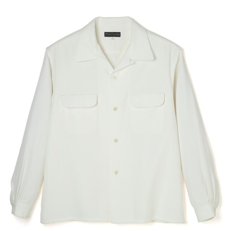 Double Cloth Flap Pocket Shirt - White -