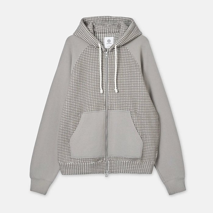 シーグリーン LCKA0131065538 ONI WAFFLE COMBINATION HOODIE オニワッフルコンビネーションフーディ グレージュ レディース