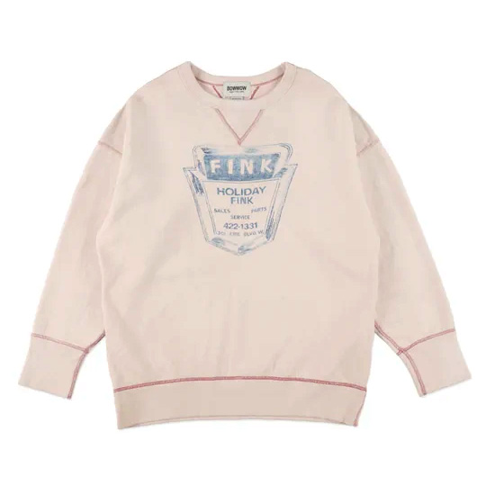 BOWWOW(バウワウ) BWU-ODVSF OVERFADED DOUBLE V SWEATSHIRT - FINK MOTOR