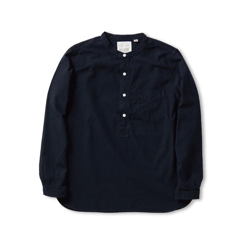 フルカウント 4900-21 Stand Collar Chambray Shirt ブラック メンズ スタンドカラー シャンブレー シャツ