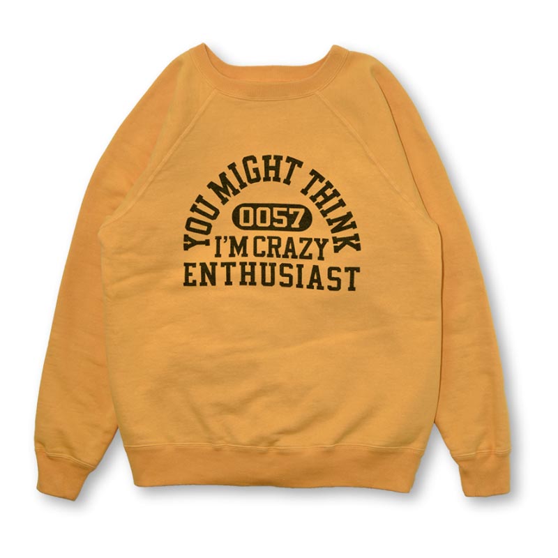 フルカウント 3765-3 Raglan Sleeve College Sweatshirts “YOU MIGHT THINK Golden Yellow メンズ  ラグランスリーブ スウェット トレーナー