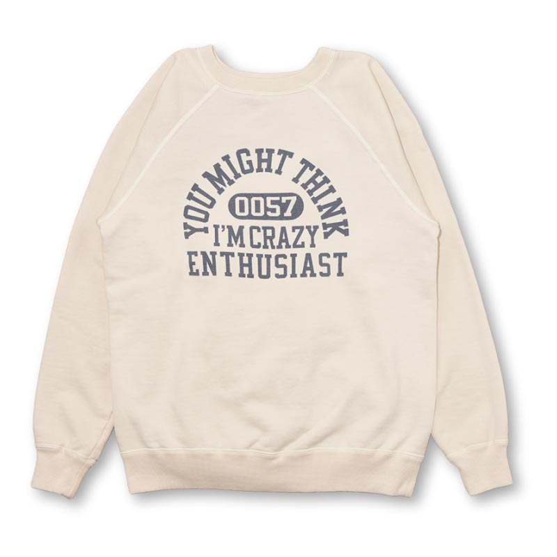 フルカウント 3765-3 Raglan Sleeve College Sweatshirts “YOU MIGHT THINK Off.Wht メンズ  ラグランスリーブ スウェット トレーナー