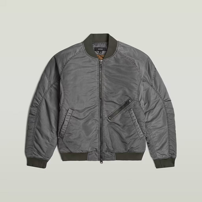 G-STAR RAW(ジースターロウ) D28332-D192-J382 GA-1 Lightweight Padded Bomber coated grey pewter