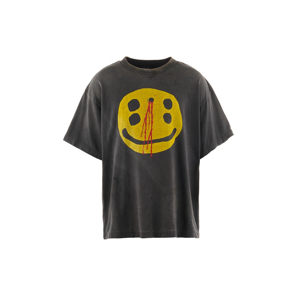 セントマイケル SM-YS1-0000-C01 CP_SS TEE / SMILE / BLK メンズ Cactus Plant Flea Market コラボ プリント Tシャツ スマイル