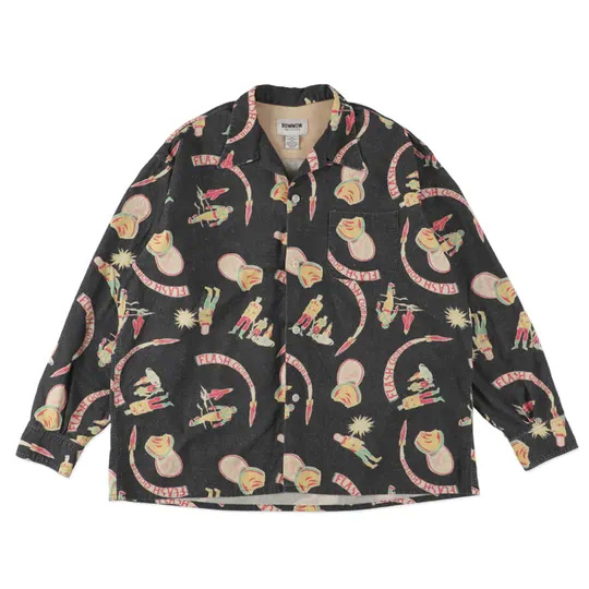 BOWWOW(バウワウ) BWU-SAFS SPACE AGE FLANNEL SHIRT BLACK