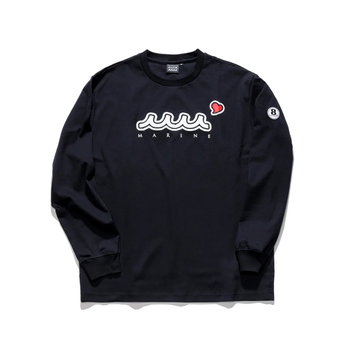 ACANTHUS(アカンサス) × muta MARINE(ムータマリン) MMAC-MA2671 Sweet Extra Logo L/S Tee ブラック